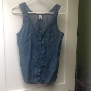 Sleeveless denim top